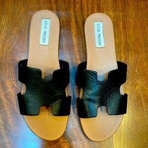 Black Steve Madden Slide Sandals Size 8